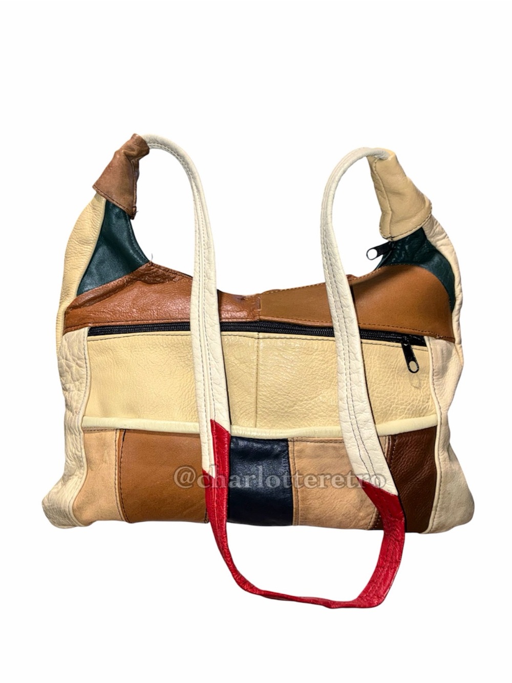 vtg Leather Patchwork Crossbody Bag • Mexico